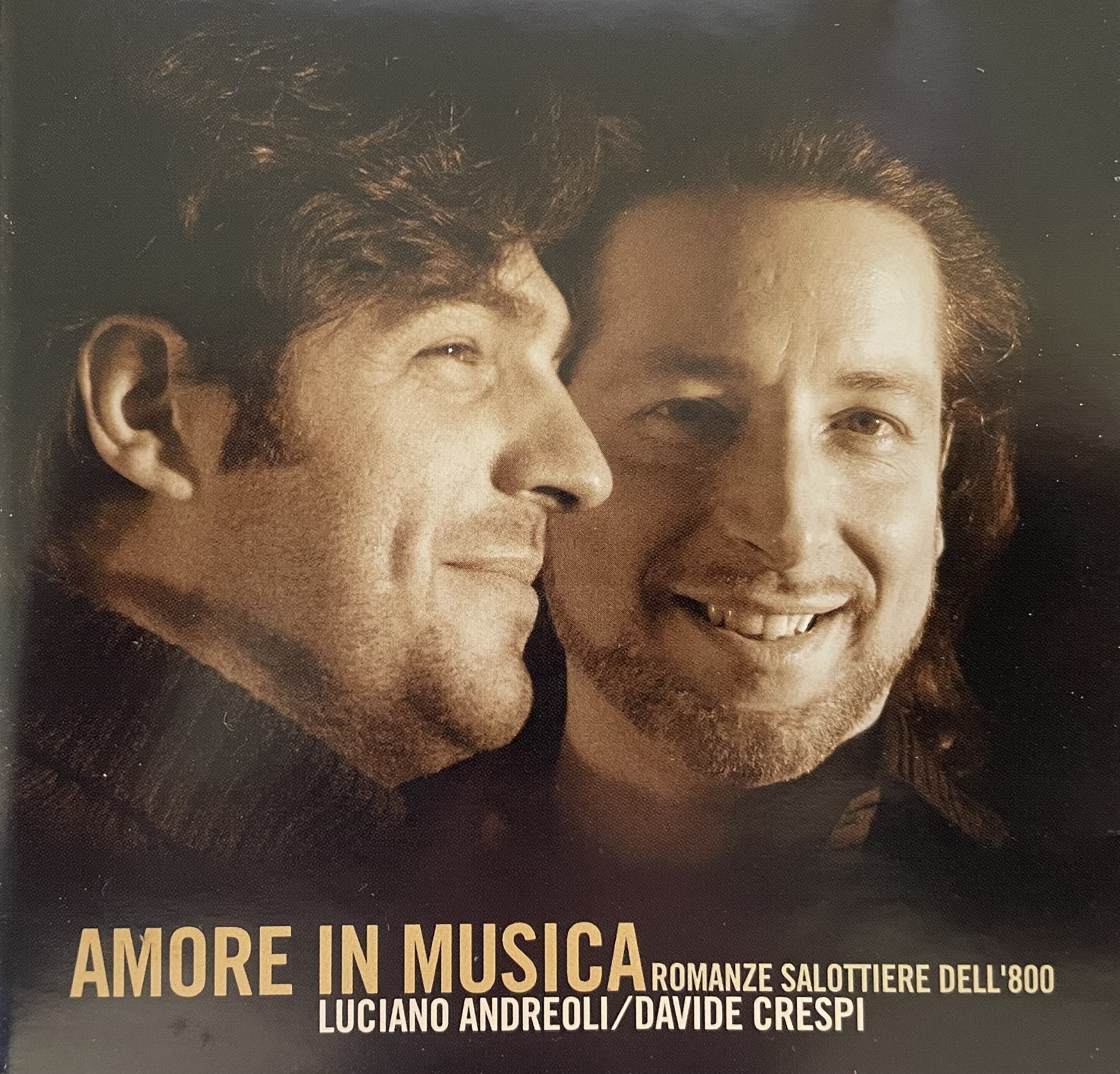 Copertina del CD Amore in Musica con Luciano Andreoli e Davide Crespi