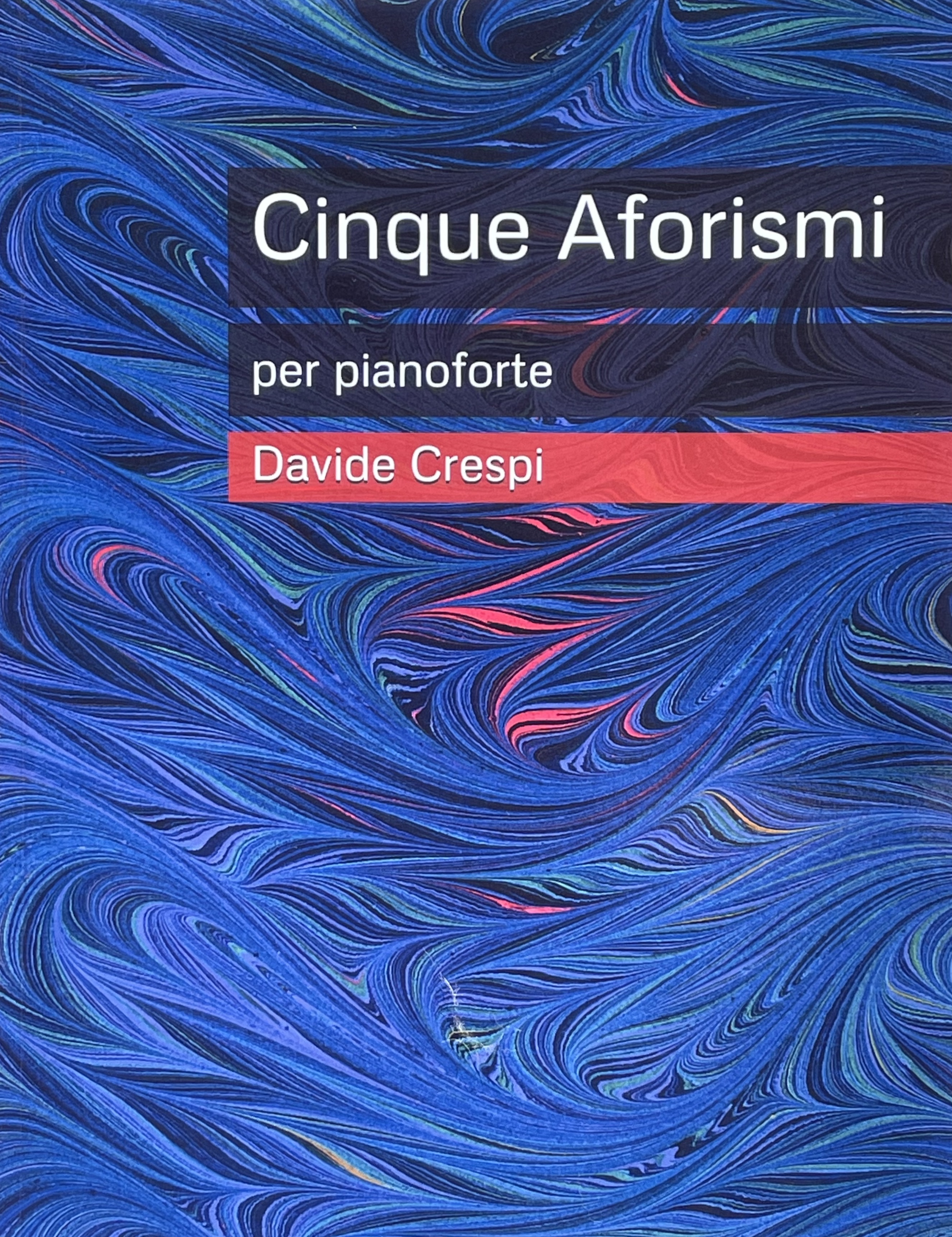 Spartito Cinque Aforismi per pianoforte — fronte